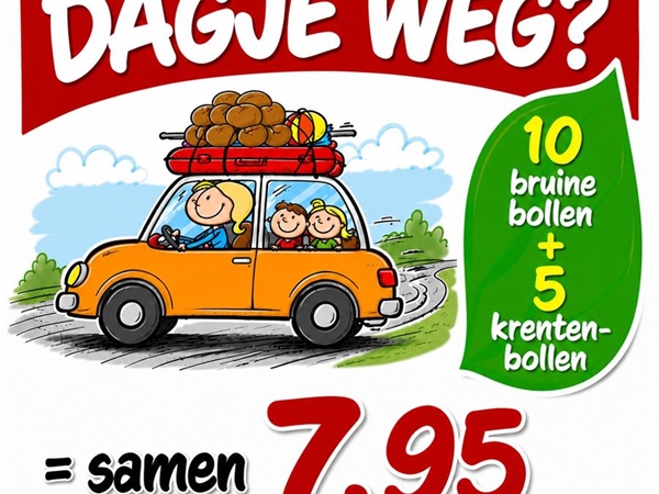 Dagje weg bruin+ krentenbollen